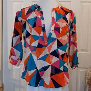 NYDJ 3/4 Sleeve Mosaic Blouse